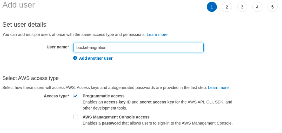 aws user details