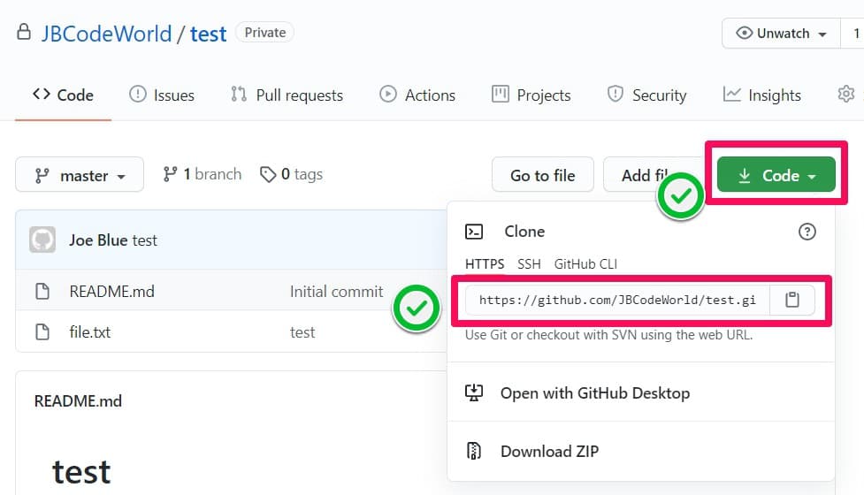 github repositroy has no clone option