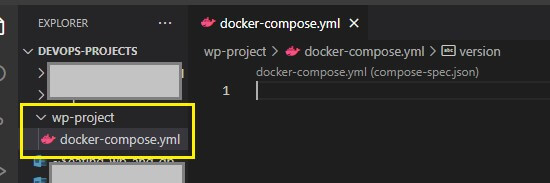 Creating docker-compose.yml file