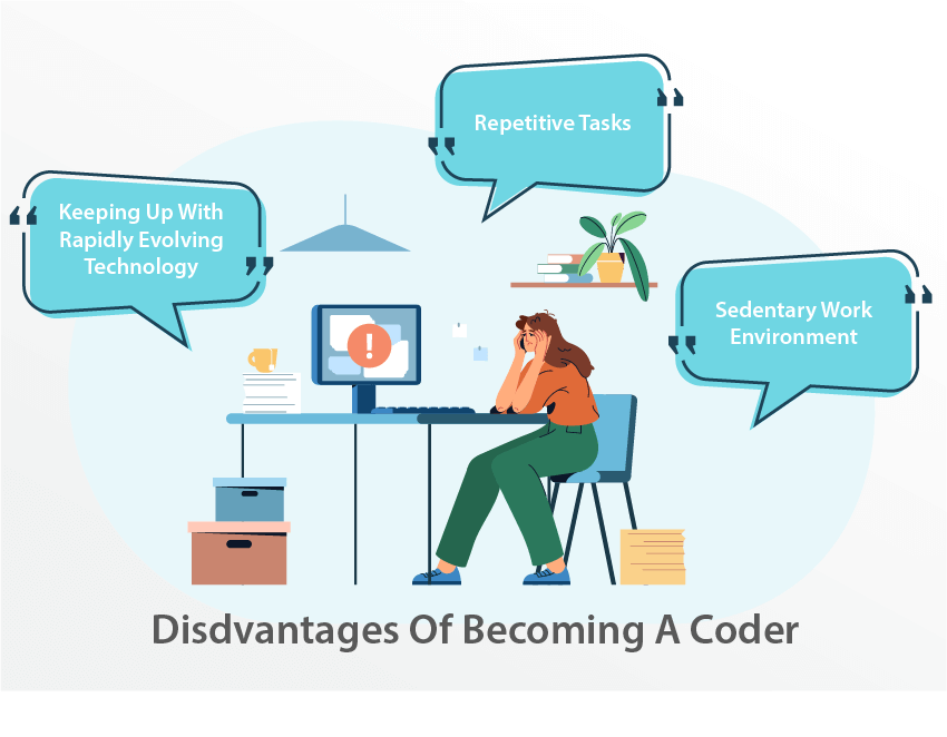 Disadvantages of becoming a coder