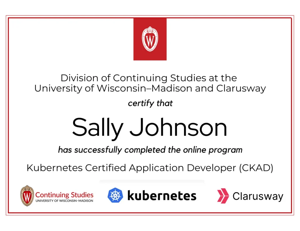 clarusway uwm certtificate ckad